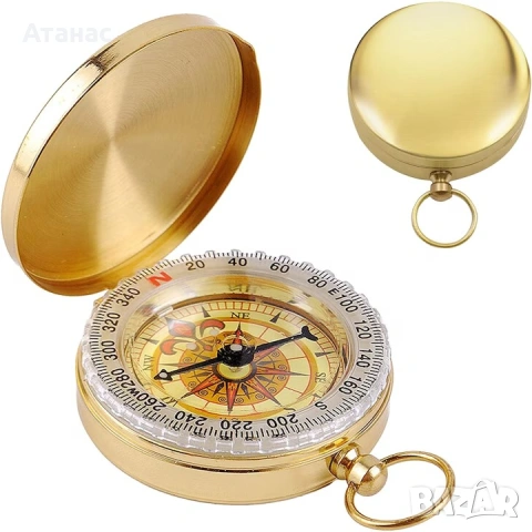 Ретро туристически компас - Навигация ден и нощ