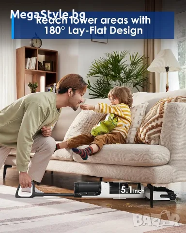 Tineco Floor ONE Switch S6 Stretch прахосмукачка за сухо и мокро почистване, снимка 4 - Прахосмукачки - 56086149