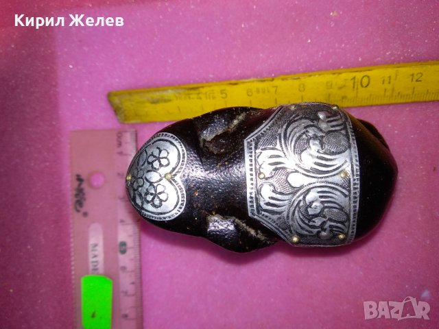 ДЪРВЕНА КОЛЕКЦИОНЕРСКА ФИГУРКА СЛОНЧЕ РЪЧНА ИЗРАБОТКА с ОРНАМЕНТИРАН МЕТАЛЕН ОБКОВ 42910, снимка 9 - Статуетки - 44312521