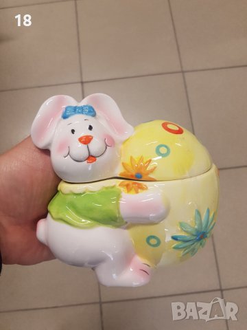великденски бурканчета и чинии зайче с яйце