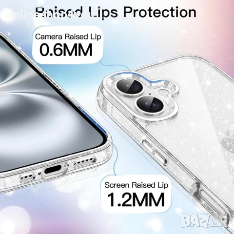 Блестящ Кейс Glitter Case за Apple iPhone 16 / Plus, снимка 3 - Калъфи, кейсове - 51152128