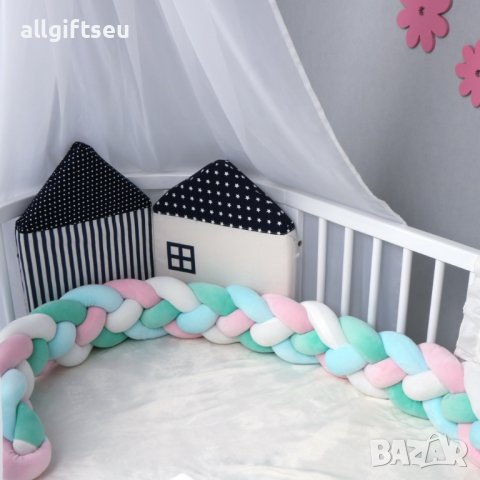 Плетен обиколник за бебешко легло, кошара, детско креватче - 3 метра, снимка 7 - Бебешки легла и матраци - 39073091