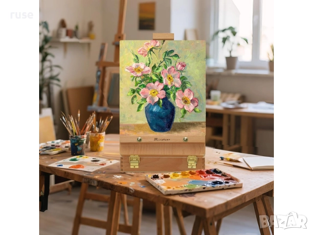 НОВИ! Настолен статив - куфар за рисуване регулируем масив , снимка 7 - Други - 52401549