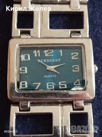 Красив дамски часовник BURBERRY QUARTZ здрава красива верижка 30396, снимка 3 - Дамски - 49661077