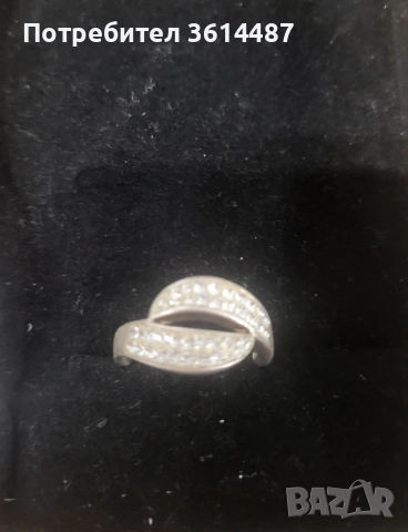 Сребърен пръстен с камъни, снимка 2 - Пръстени - 52806436