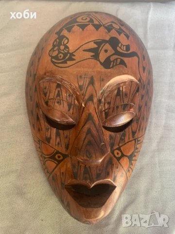 дървена африканска маска  , снимка 4 - Антикварни и старинни предмети - 51265930