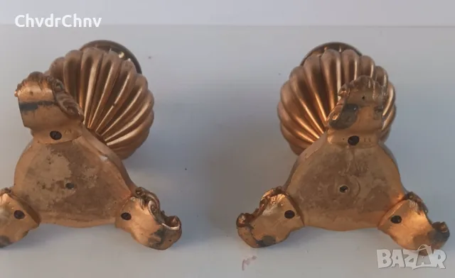 чифт2бр бронзови вази 23см-11кг/Италия 1900те, снимка 7 - Вази - 55841889