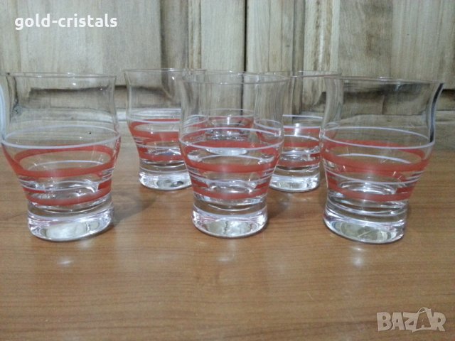 Ретро стъклени чаши , снимка 1 - Антикварни и старинни предмети - 36017230