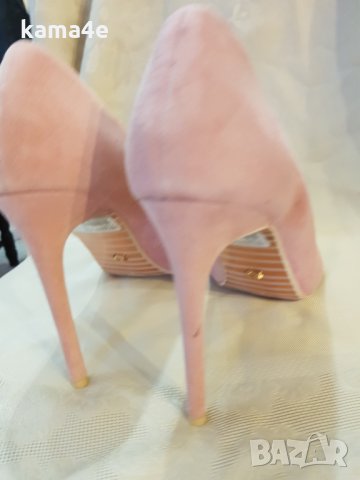 DUNE нови розови велурени обувки с ток-уникално елегантни!, снимка 4 - Дамски обувки на ток - 33994588
