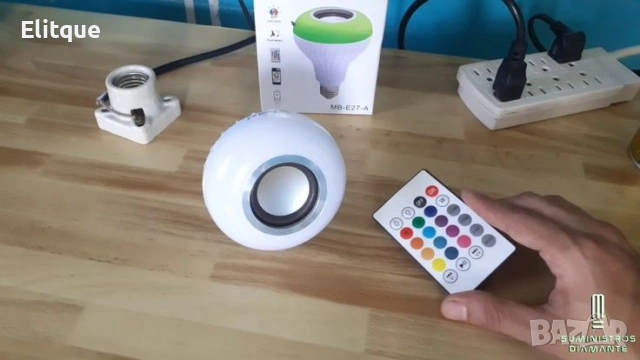 Цветна LED крушка с дистанционно управление – 16 цвята