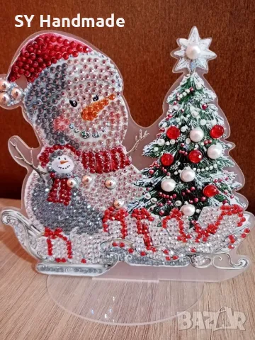 Диамантен 5Д Снежко, снимка 2 - Декорация за дома - 47820534