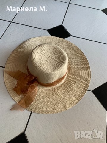 Сламена шапка, като нова, снимка 1 - Шапки - 41451523