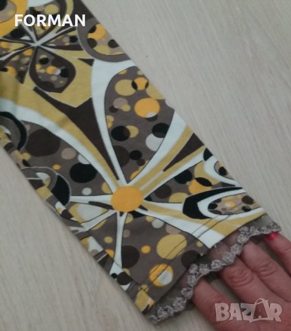 Рокля на цветя в жълти цветове с дантела по деколтето и ръкавите , снимка 4 - Рокли - 41890674