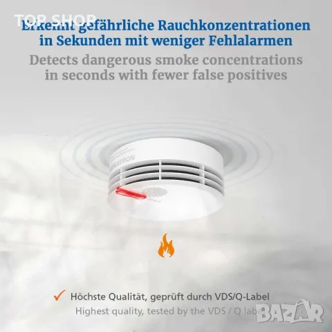 Висококачествен детектор за дим Hekatron Genius Plus Edition, снимка 5 - Други - 48485805