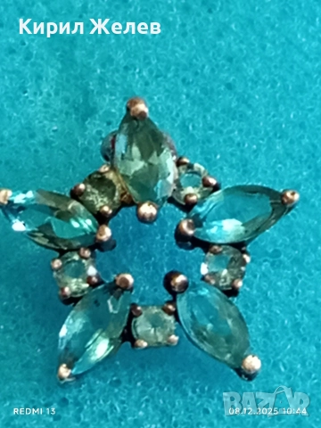 Колие сребърна звезда 🌟 със инкростирани кристали ТОПАЗ 34285, снимка 7 - Колиета, медальони, синджири - 52686750