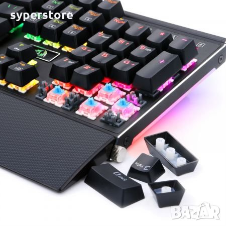 Клавиатура Геймърска USB Redragon RAHU K567 RGB Механична Геймърска клавиатура, снимка 4 - Клавиатури и мишки - 34778570