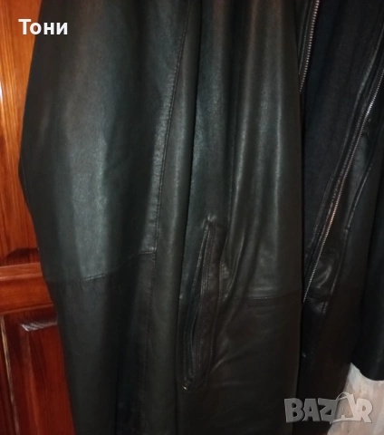Мъжко Зимно Яке Изцяло от Естествена Кожа Като Ново XL , снимка 9 - Якета - 53186252