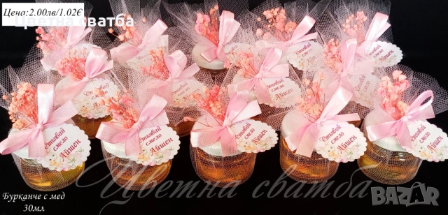 Подаръчета за кръщене- бурканчета с мед, Подаръци за гости за кръщене, снимка 10 - Подаръци за кръщене - 21384902