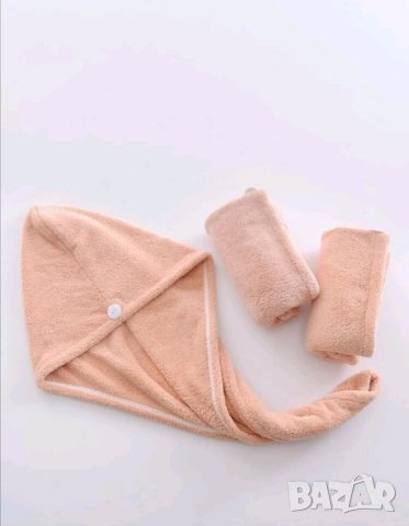 Микрофибърна кърпа за сушене на коса