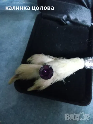 Брошка Амулет с Аметист, снимка 4 - Други - 48156461
