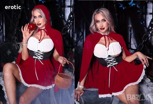 Секси костюм на Червената шапчица - Код: 1165, снимка 2 - Бельо - 53580153