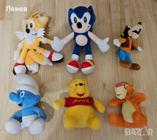 Плюшени играчки Sonic Мечо пух Смърф Гуфи, снимка 2 - Плюшени играчки - 53132410