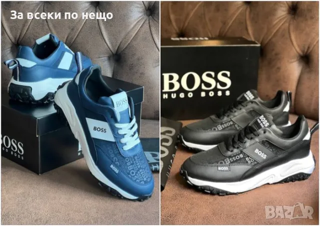 Мъжки маратонки Hugo Boss - 2 налични цвята Код D1345, снимка 1 - Маратонки - 47962630