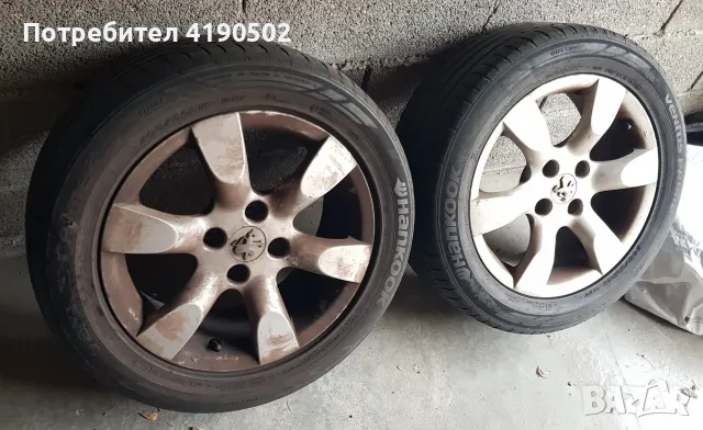 4 бр. джанти с гуми 205/55/16 - Пежо, снимка 2 - Гуми и джанти - 55889134