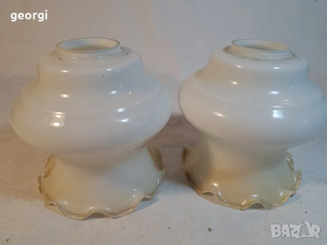 стъклен плафон за абажур от соца  2/2, снимка 3 - Лампиони - 48857735