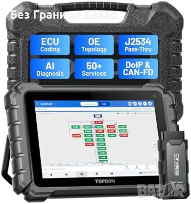 Нов TOPDON ONE Професионален OBD2 Скенер J2534 CAN-FD DoIP за кола диагностика