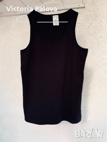 Органик памук черен потник SIMONE