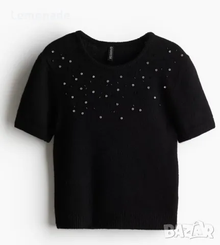 Нов елегантен пуловер с декорации