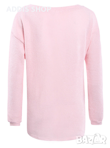 Дамски пуловер(туника) с дълбоко V-образно деколте и дълги ръкави, 10цвята , снимка 6 - Блузи с дълъг ръкав и пуловери - 44558357