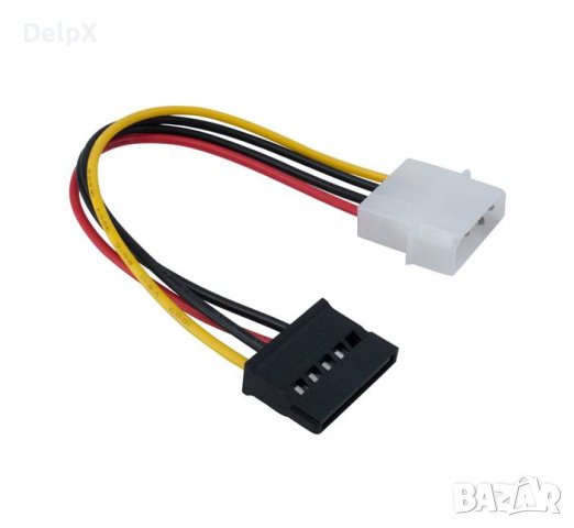 Захранващ кабел MOLEX-F/SATA за компютър 0,2m 220V, снимка 1 - Кабели и адаптери - 42516869