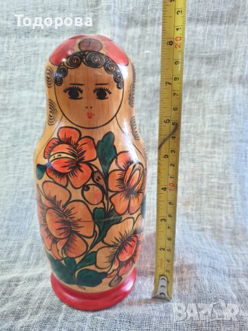 Голяма оригинална дървена Матрьошка, снимка 2 - Антикварни и старинни предмети - 41909769