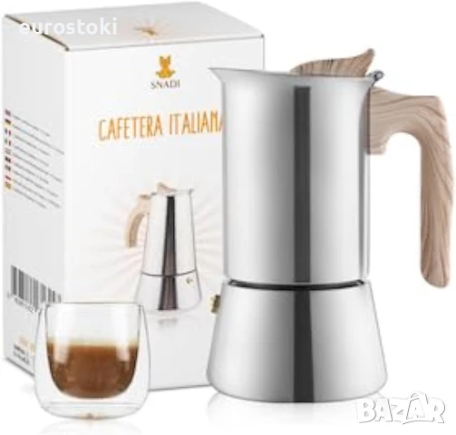 Snadi - Италианска кафемашина за мока. Подходяща за индукция, керамичен котлон, електричество и газ