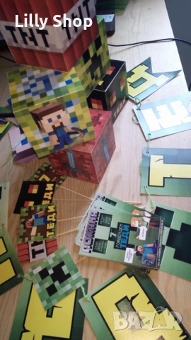 Покани, банер за рожден ден, украса Майнкрафт / Minecraft, снимка 8 - Покани - 53176723