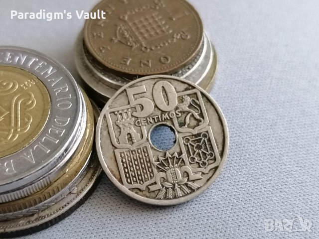 Монета - Испания - 50 сентима | 1963г.
