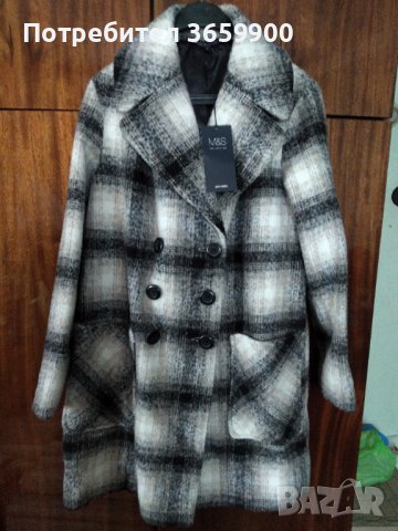 Дамско палто Маркс&Спенсър,размер 14, НОВО с етикета, снимка 1 - Палта, манта - 39980361