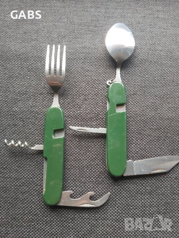 Туристически комплект за хранене с вилица и лъжица 6 в 1, снимка 9 - Екипировка - 50667871