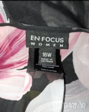 En focus XL, XXL Разкошна шифонена дълга рокля с флорален принт , снимка 5 - Рокли - 50237419