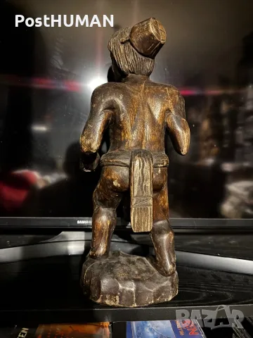 Дървени фигури  - Ловци -Воини, снимка 4 - Антикварни и старинни предмети - 49142796