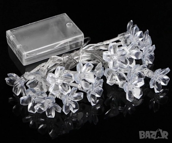 Многоцветни коледни LED лампички с цветя с щепсел , снимка 12 - Други - 52062488