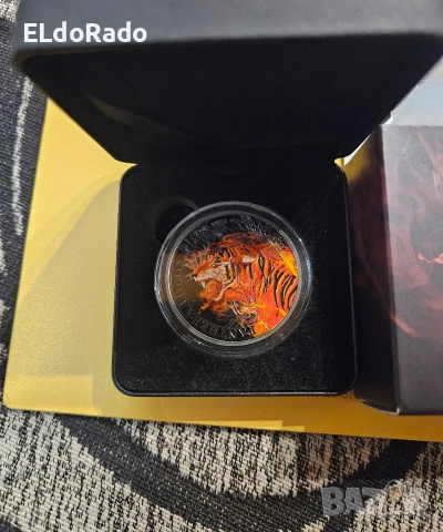 Сребърна инвестиционна монета,,тигър" със сертификат , снимка 3 - Нумизматика и бонистика - 52906196