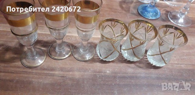 Ретро  чаши,кристал,позлата.мурано, снимка 12 - Чаши - 39909704