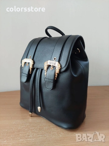 Кожена черна раница Vers@ce-SG- VS1, снимка 3 - Раници - 41159577