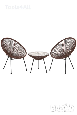 Градински Комплект „Савана“ – 2 Кресла и Маса, снимка 9 - Градински мебели, декорация  - 50923669
