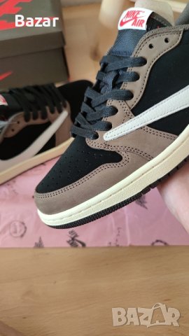 Nike Air Jordan 1 Low Travis Scott Dark Mocha Нови Мъжки Обувки Маратонки Размер 44 Номер 28см , снимка 1