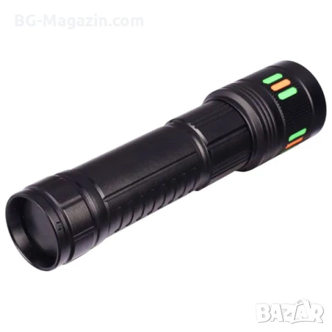 Мощен акумулаторен лазерен LED фенер далекобоен тактически ръчен прожектор водоустойчив USB къмпинг, снимка 9 - Къмпинг осветление - 51178874