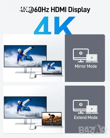 acer USB C Hub, 7-in-1 USB C to HDMI, снимка 6 - Друга електроника - 53849342